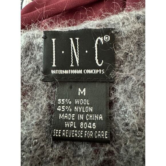 I.N.C. Crewneck Wool Gray Sweater WPL 8046 - Size Medium - Picture 6 of 7